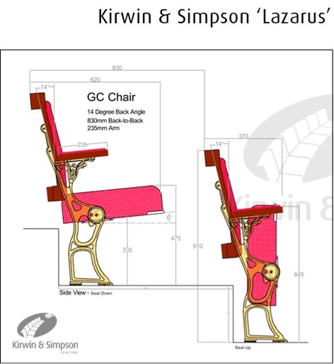 CAD Drawing for Regent Lazarus Grand Circle Chair by Kirwin & Simpson Seating